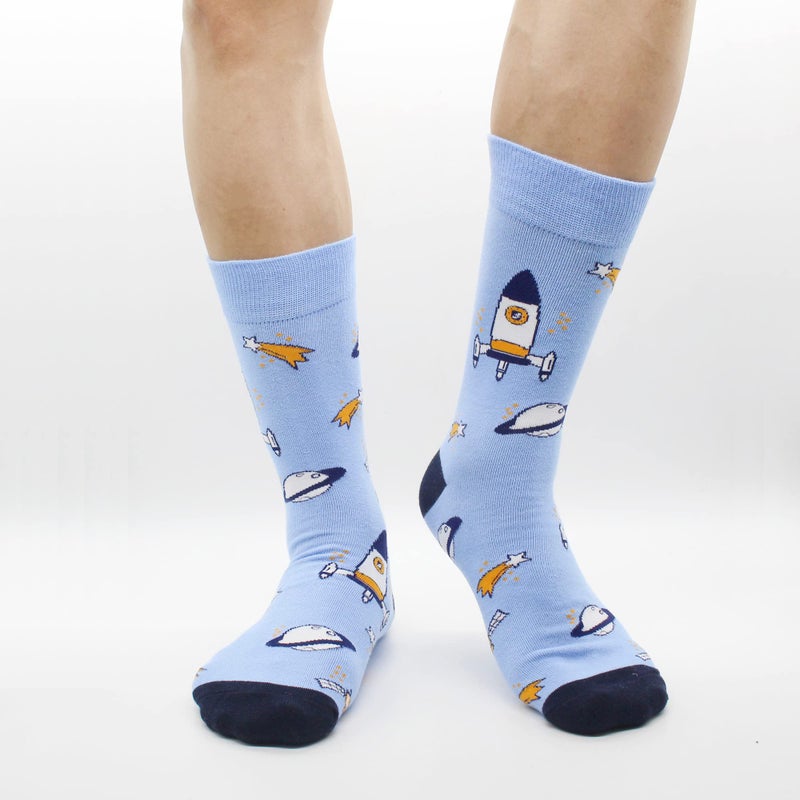 TOEJYJ TOEJY Fun Crazy Funny Dress Socks for Men, Cute Novelty Cool Silly Funky Pattern Graphic Calf Cotton Crew Socks Gift - Image 5